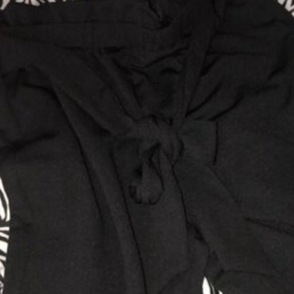 Work Chic Black belted skinny Paper bag pants - Picture 9 of 11